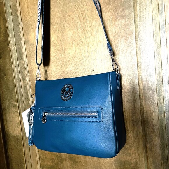 $ FIRM. NWT Italian VALENTINO ORLANDI Adjustable Crossbody Bag, Wallet Purse - Picture 3 of 14